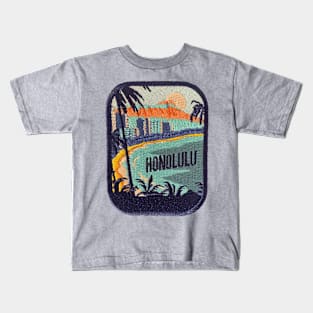 Honolulu Hawaii Patch Kids T-Shirt